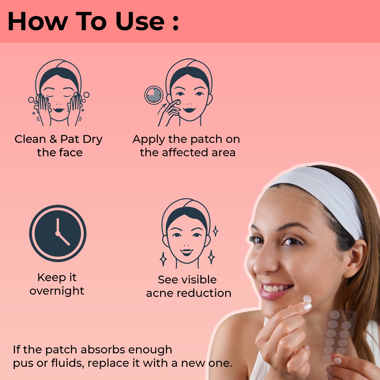 Overnight Acne Relief Hydrocolloid Pimple Patches With Salicylic Acid