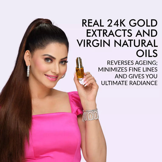 Real 24K Gold Serum for Radiance Glow and Anti-Ageing