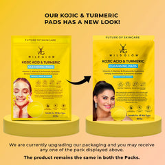 KOJIC ACID & TURMERIC KOREAN CLEANSING PADS - 40Pcs