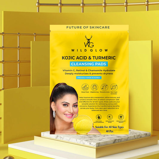 KOJIC ACID & TURMERIC KOREAN CLEANSING PADS - 40Pcs