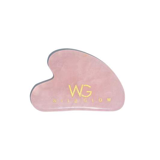 Brazilian Rose Quartz Gua Sha Stone For Facial Contours & Shaped Jawline